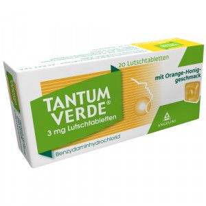 TANTUM VERDE 3 mg Lutschtabl.m.Orange-Honiggeschm.