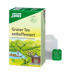 GRÜNER TEE entkoffeiniert Bio Salus Filterbeutel