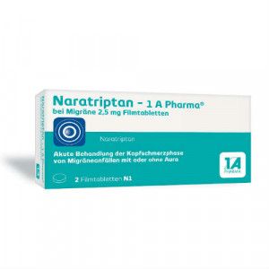 NARATRIPTAN-1A Pharma bei Migräne 2,5 mg Filmtabl.