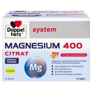 DOPPELHERZ Magnesium 400 Citrat system Granulat